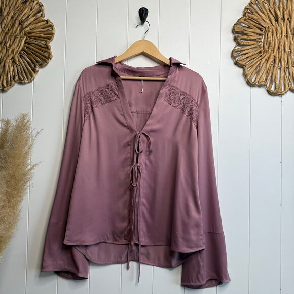 Free People skirt set co-ord top and midi skirt satin matching set boho XS - Picture 5 of 13